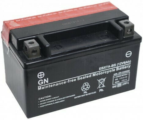 GN Мотоциклетна батерия YTX7A-BS с капацитет 6Ах