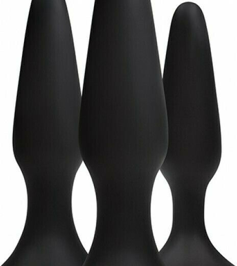 Ns Novelties Renegade Sliders Trainer Kit Anal Plugs Set Black 3pcs