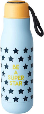 Rice Be a Super Star Bottle Thermos Stainless Steel Light Blue 500ml