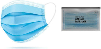 Vestamed VMM40 Disposable Surgical Mask Type IIR Light Blue 5x10pcs