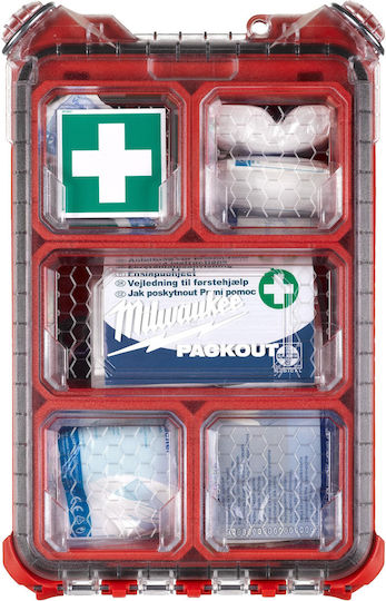 Milwaukee Packout Кутия за Първа Помощ Пластмасова с Оборудване