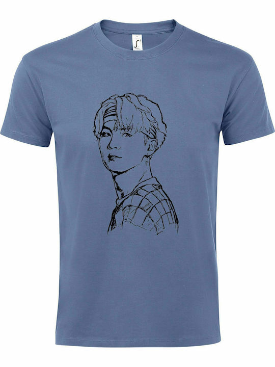 T-shirt Unisex " BTS Kim Kpop ", Blue