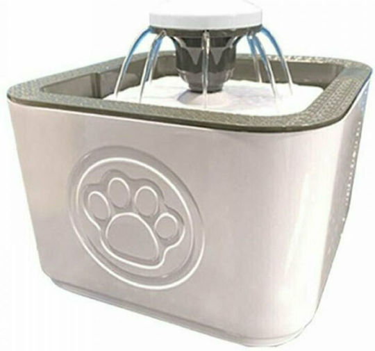 Factory Pet Water Fountain Automatic Plastic Waterer / Fountain for Dog & Cat 3x 2.5lt in Gray Color
