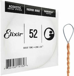Elixir Nanoweb Μονή Χορδή Phosphor Bronze 52" Loop End
