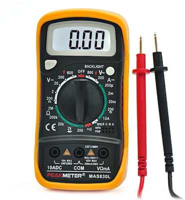 Peakmeter Digital Multimeter with Buzzer with Measurement AC / DC PM830L