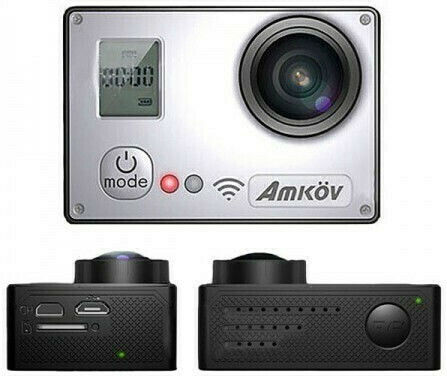 Amkov AMK7000S Action Camera 4K Ultra HD Underwater with Screen 2" and Wi-Fi Silver