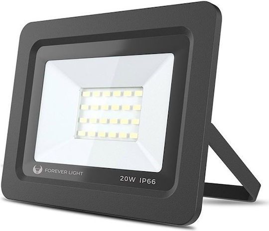 Forever Light Στεγανός Προβολέας LED 20W Φυσικό Λευκό 4500K IP66
