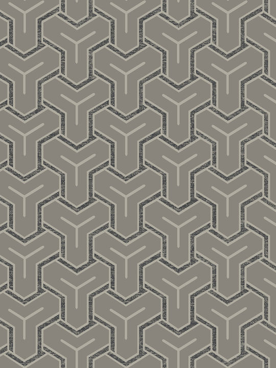 Wallpaper Onyx Vinyl Grey L1005xW53cm