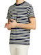 Jack & Jones Ανδρικό T-shirt Μπλε με Ρίγες