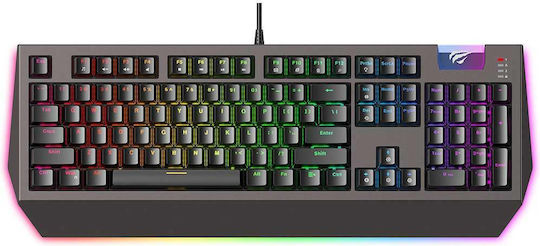 Havit KB872L Gaming Μηχανικό Πληκτρολόγιο με RGB φωτισμό (Αγγλικό US)