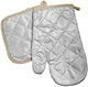 TnS Oven Mitt and Pot Holder Set Silver 2pcs