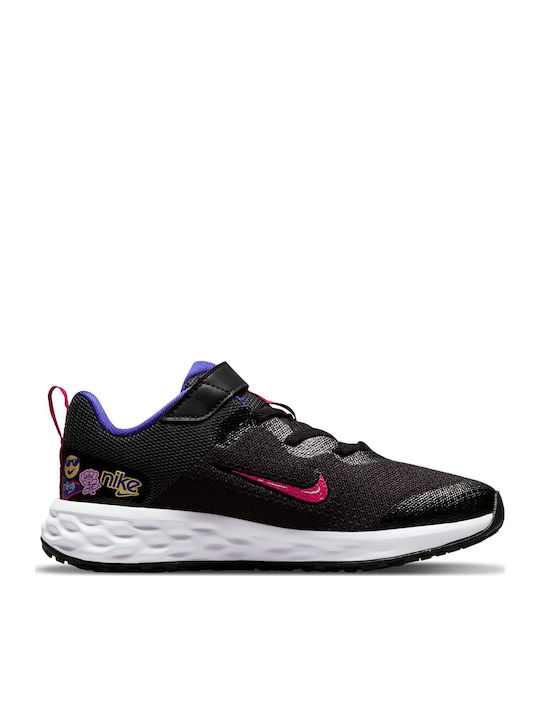 Revolution Revolution 6 Kids Sports Shoes Running with Hoop & Loop Closure Black / Very Berry / Lapis