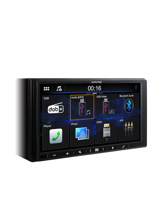 Alpine Sistem Audio Auto 2DIN (Bluetooth/USB/AUX/GPS/Apple-Carplay/Partitură) cu Ecran Tactil 7" iLX-W690