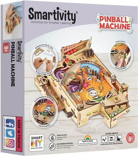 Smartivity Παιχνίδι Κατασκευών Ξύλινo Φλιπεράκι για Παιδιά 8+ Ετών