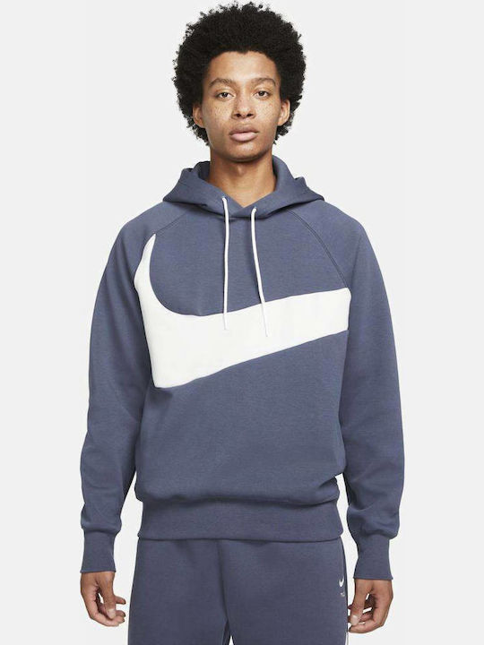 Swoosh Tech Fleece Φούτερ με Κουκούλα Thunder Blue