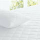 Lino Home Schutzauflage Halb-Doppel mit Rock Hollow Weiß 130x200+30cm