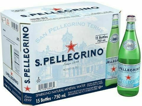 San Pellegrino Ανθρακούχο Νερό σε Γυάλινο Μπουκάλι 15x0.75lt