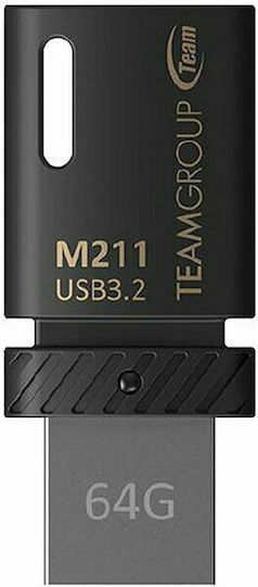 TeamGroup M211 64GB USB 3.2 Стик Черен