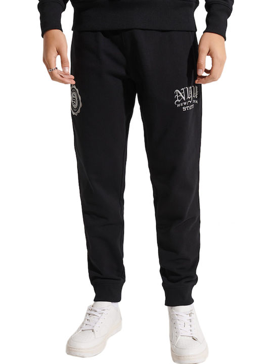 Superdry The 5th Down Men's Sweatpants with Rubber Black