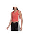 Adidas Essentials Damen Sportliches Crop Top Ärmellos Orange