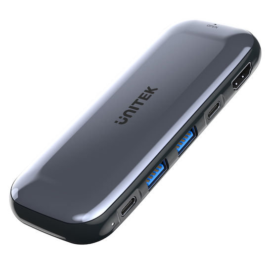 Unitek USB-C Docking Station με HDMI 4K PD Γκρι (D1046A)
