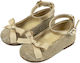 Babywalker Babywalker Christening Shoes for Girls Fabric Gold Pumps
