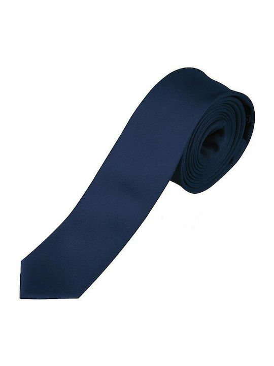 Sol's Ανδρική Γραβάτα Συνθετική Μονόχρωμη σε Navy Μπλε Χρώμα