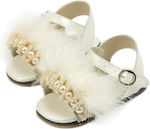 Babywalker Ivory Baptism Leather Sandals