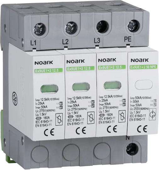 Noark EX9UE1+2 Антикерни панел Тип T1 / T2 Четириполюсен