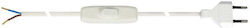 Evivak Power Cord with Cable Properties 2x0.75mm² White 1.5m 701010