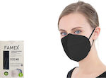 Famex Disposable Protective Mask FFP2 Particle Filtering Half NR Black 20pcs