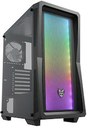 FSP/Fortron CMT212A Gaming Midi Tower Computer Case with Window Panel and RGB Lighting Black