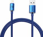 Baseus Crystal Shine Geflochten USB-A zu Lightning Kabel Blau 1.2m (CAJY000003)