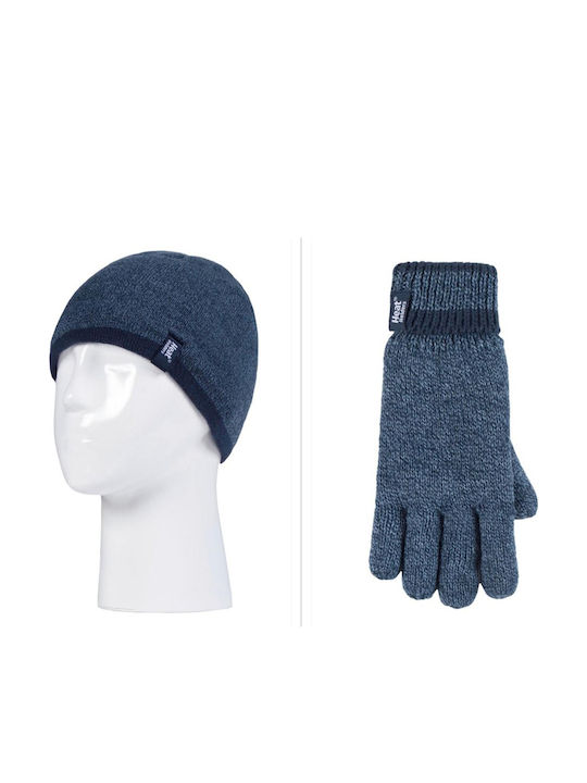 Heat Holders Kids Beanie Set with Gloves Knitte...