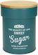 Brandani Sugar Jar with Metal Blue Lid 11.5x11.5x14.5cm 1 Piece