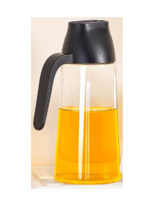 Lalos Δοχείο Λαδιού Γυάλινο με Ροή 300ml Μαυρο