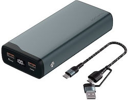 4Smarts Volthub Pro Power Bank 20000mAh 22.5W cu 2 Porturi USB-A și Port USB-C Încărcare rapidă 3.0 Gunmetal