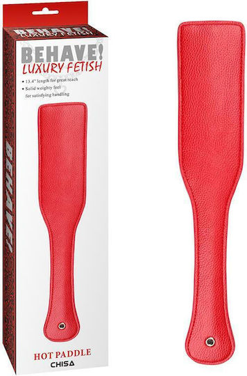 Chisa Novelties Behave! Luxury Fetish Paddle Hot Paddle in Red Color