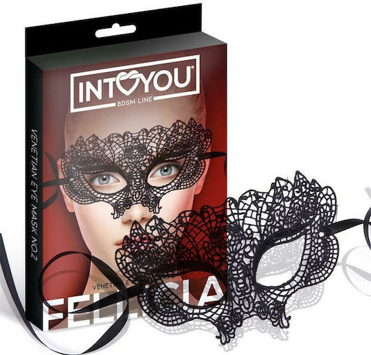 IntoYou BDSM Line Fellicia BDSM Маска Венецианска маска за очи № 2 в Черен Цвят