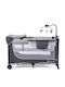 Kinderkraft Leody Laufstall 2 Ebenen mit Wickeltisch & Matratze Gray 126x65cm