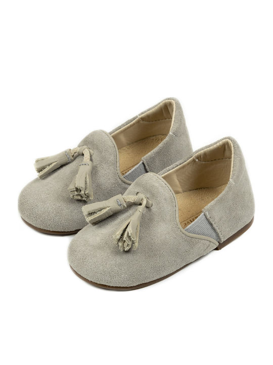 Babywalker Mocasini boteza din piele Gri