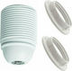 Evivak Power Socket with Socket E27 in White color Set 1pcs 803108