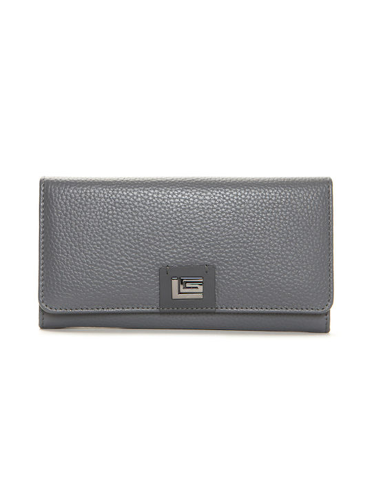 Guy Laroche Large Leather Women's Wallet with RFID Gray