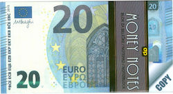 Uni Pap Money Notes 20€ Notebook Block Squared Blue