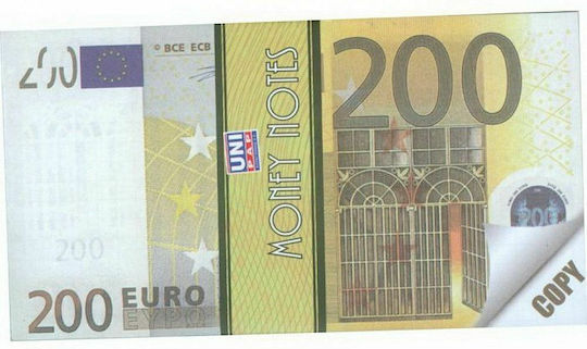 Uni Pap Money Notes 200€ Блокнот 70 Листа Квадратни Жълт