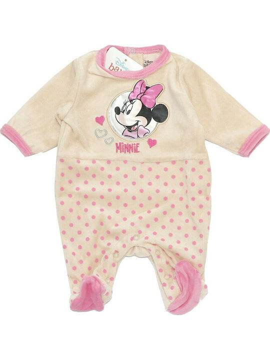 Disney Minnie Mouse Φορμάκι Βελουτέ Μπεζ