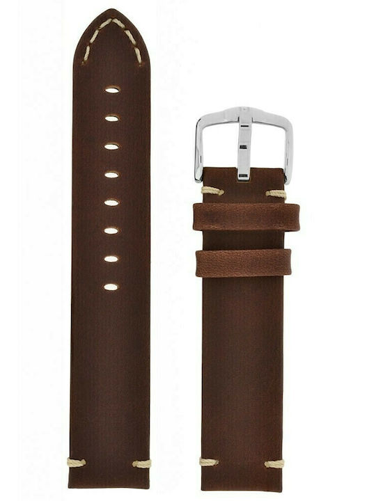 Hirsch Ranger Δερμάτινο Λουράκι Καφέ 22mm