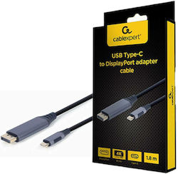 Cablexpert Video USB-C Masculin - DisplayPort 1.8m (CC-USB3C-DPF-01-6) Cablexpert Video USB-C Masculin - DisplayPort 1.8m (CC-USB3C-DPF-01-6)
