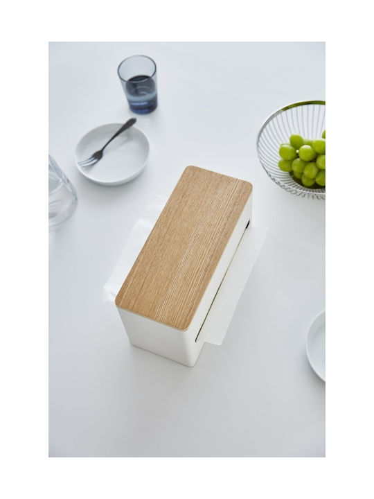 Yamazaki Χαρτοπετσετοθήκη Μεταλλική Λευκή 26x11x14cm 4766