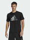 Adidas Designed 2 Move Αθλητικό Ανδρικό T-shirt Μαύρο με Λογότυπο